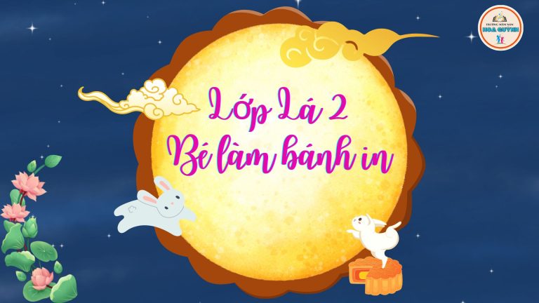 Lớp Lá 2 Bé làm bánh in
