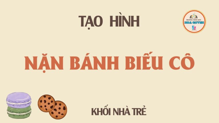 Nhà Trẻ.Tạo Hình Nặn bánh biếu cô.